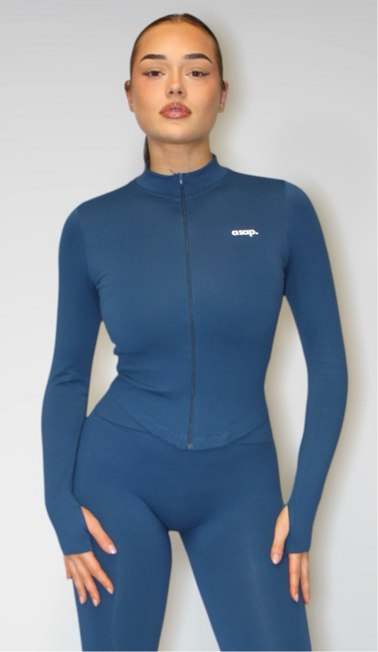 Zip top blauw