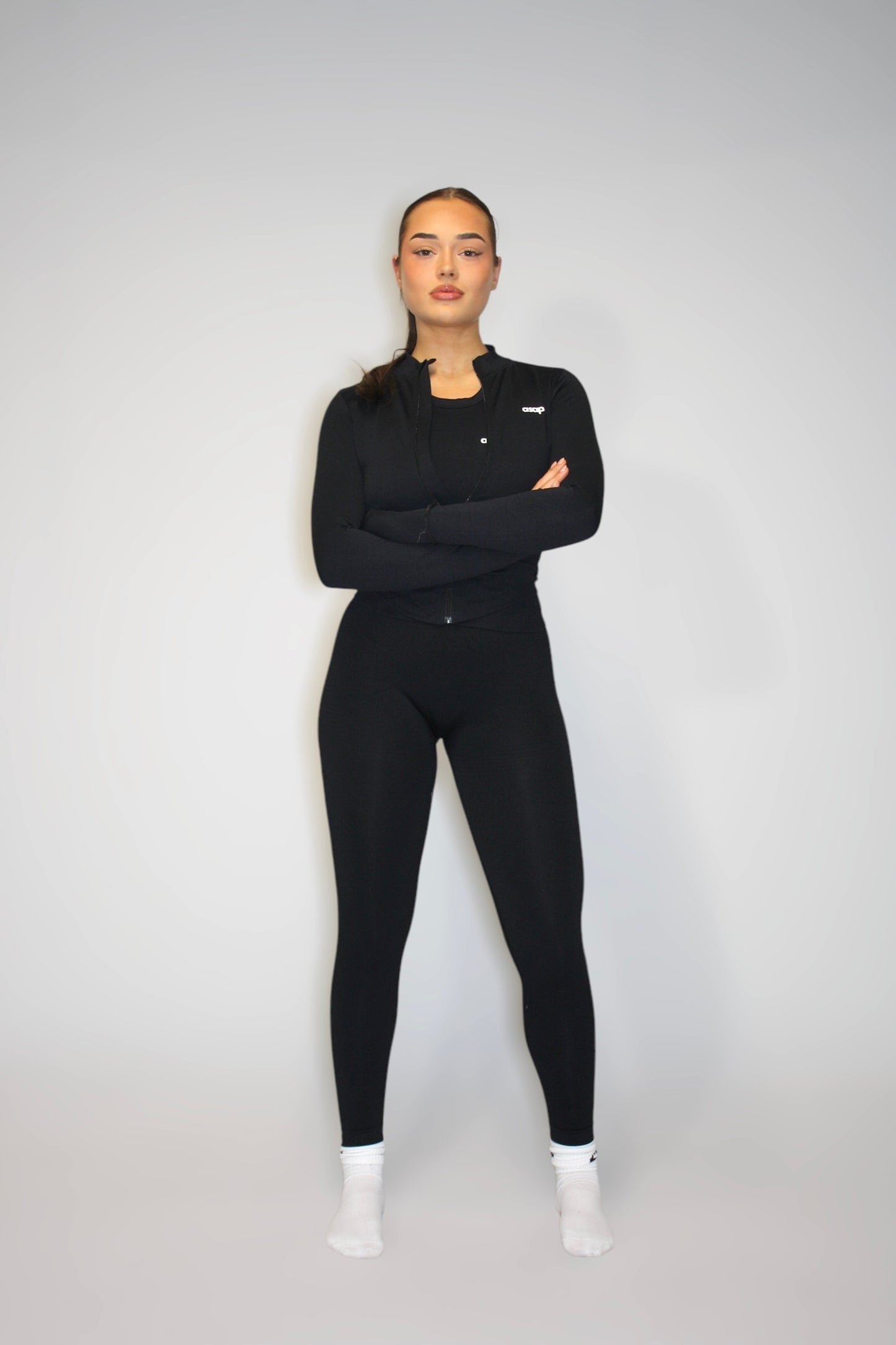 Zip top zwart